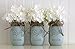 Mason Jar Set - 3 Piece, Vintage Blue, Centerpiece
