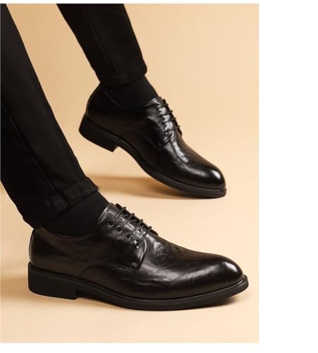 Mens Lace Up Brogue Oxford Shoes Leather Wingtip Design Business Formal Lightweight2