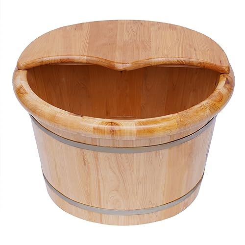 Bañera de pies con masajeador y tapa, color madera miniatura 4