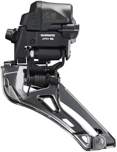 Shimano Ultegra FD-R8150 Di2 Front Derailleur - 2x12-Speed, Braze-on, Down Swing, for 50-54t Max, Black/Silver
