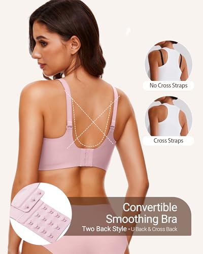 Image of Gailife Smooth Wireless Jelly Bras for Women No Underwire Seamless Push Up Bra Full Coverage Soft Suppor Tshirt Bralettes