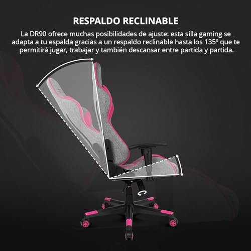 Variante de DRIFT GAMING silla gaming DR90 Gris/Rosa