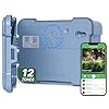 ImoLaza Outdoor Smart Sprinkler Controller, 12-Zone WiFi Irrigation Controller with Hyper-Local Weather, App Remote Control, Works w/ Alexa, Auto Watering, Rain/Freeze/Wind Skip, Smart Fault Detection