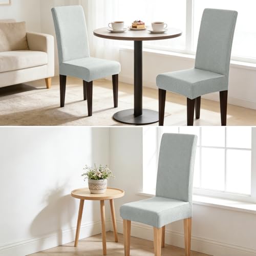 Dioxide Waterproof Chair Covers for Dining Chairs, Stretch Dining Chair Covers Set of 6, Parson Chair Slipcovers, Removable Washable Kitchen Chairs Seat Covers Protectors for Home Restaurant Banquet by Dioxide - Used condition - Image 3