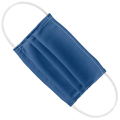 Popfunk Kids Solid Classic Blue 1-Ply Reusable Face Mask Covering with Adjustable Nose Wire