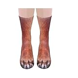 [ZPRBHIRA] ソックス 犬の足 面白い コットン ビックリ靴下 動物のフィート シミュレーションクレイジー猫虎ヒョウ爪 3D プリント 男女兼用 (犬)