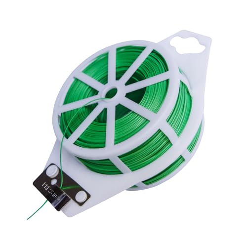 rinteria 656ft/200m Twist Ties for Plants, Garden Twine for Climbing Plants & Outdoor Use, UV Resistant Plant Ties with Cutter, Garden Wire/String/Ties for Vines, Shrubs, Home & Office Organizing