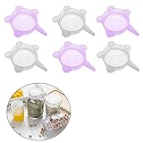 Silicone Can Covers Small Silicone Stretch Lids 6pcs Silicone Jar Lids Food Safe Lids for Yogurt...