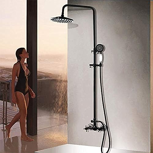 Ensemble de robinets de douche muraux et pomme de douche noire - 2
