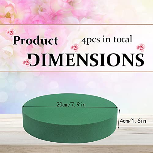 Ccinee Round Floral Foam Blocks,8" Large Wet Foam Bricks For Wedding Flower Arrangement Supply,Pack Of 4 #TOP1