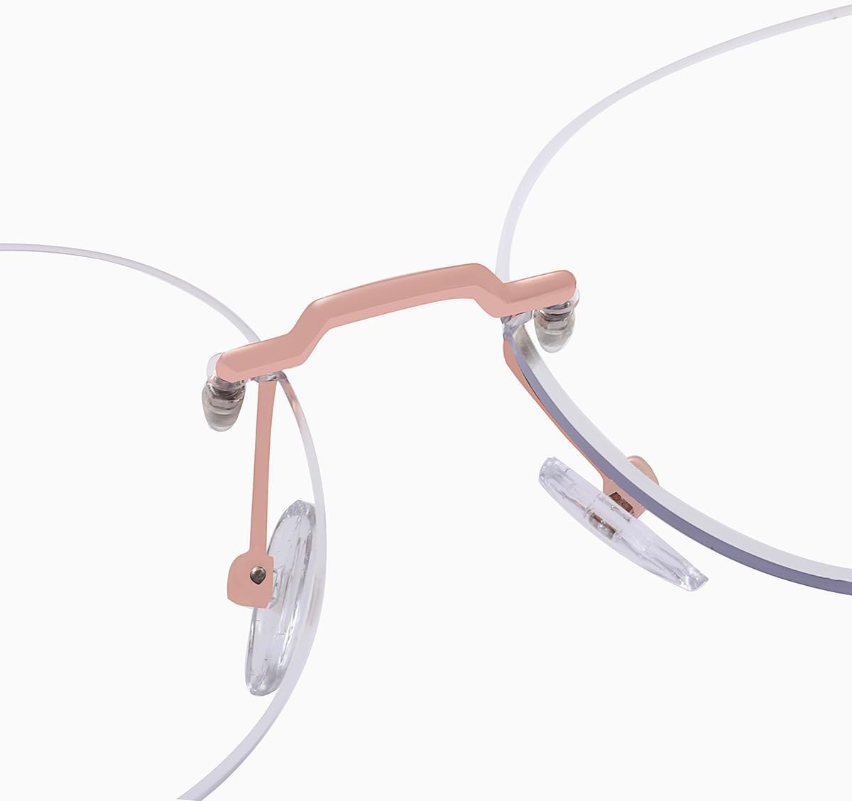 Clear Lens Rimless Glasses Female Metal Trendy Cat Eye Glasses Frame Women Eyewear Gold Leopard Frame image 6 of 8 B0DLGP4NFQ