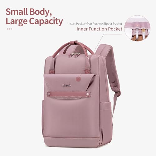 Image of Chantria Casual Backpack for Women Stylish 13L Small Backpack fit 14 inch Laptop Compact Daypack Polyester Multi-pockets for Office Casual and Shopping,Black