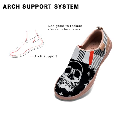Men's Slip On Sneakers Casual Loafers Art Painted Comfort Soft Walking Shoes Cashew Floral Print Bandana Style4