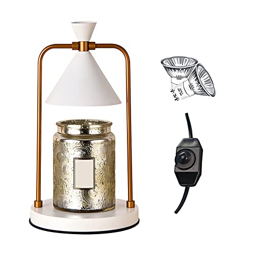 Qigapav Candle Warmer Lamp, Adjustable Brightness Wax Warmer Lamp，Electric Candle Warmer Compatible With Small And Large Candles,Aromatic Candle Holders For Home Decoration (White) #TOP1