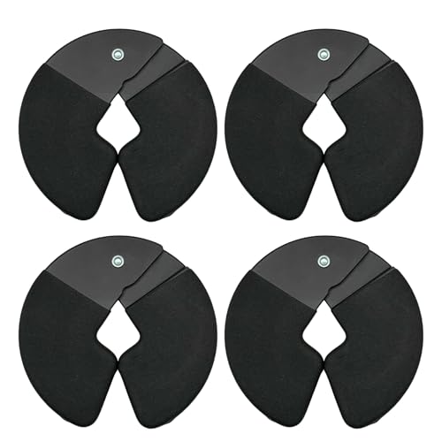 Micro Gainz 1.25LB Dumbbell Fractional Weight Plates, 4-Piece, Black Dip Coated