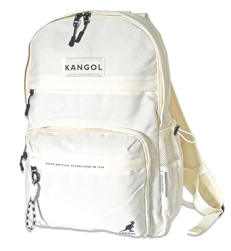 KANGOL(カンゴール) キーホルダー付き ボックスロゴ シンプル リュック バックパック KGSA-BG00281 OFF オフホワイト