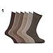 Mens plain 100% cotton socks (Pack of 6)