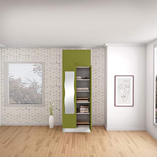 GODREJ INTERIO Slimline 2 Door M4 Steel Almirah 4 Shelves, OHU, Green Leaf Furniture and Home