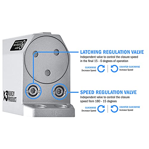 Nuk3Y 9000 Series Grade 1 Heavy Duty Door Closer, Multi-Mount, Adjustable Size 1-6, Ada Compliant, Ul Listed #TOP1