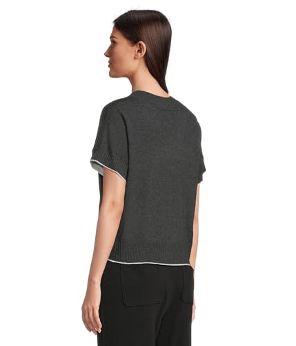 Lilla P Women's Short Sleeve V-Neck Pullover Sweater3