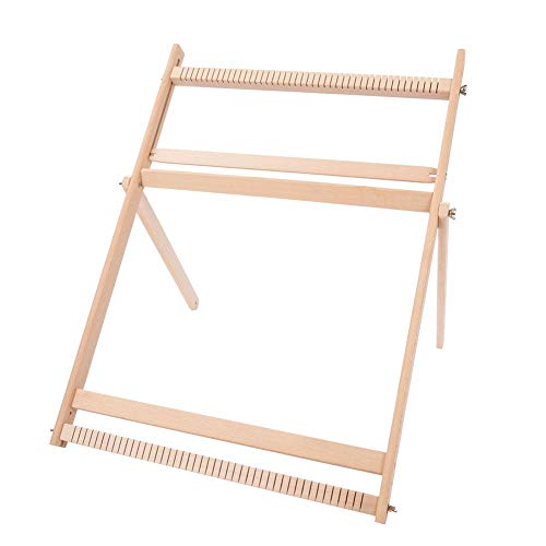 Weaving Kit, 70x50x3cm Wooden Adjustable Hand Knitting Machine Blanket Scarf DIY Sewing Machine Weaving Frame DIY Woven Tool Set for Beginners Kids Intellectual Toy by Focket - Image 6