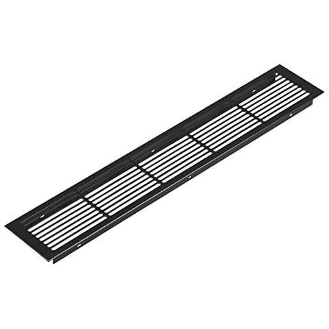 Kitchen/Bedroom Vent Grill/Air Grate Plinth/Worktop Heat 500 x 86 mm (Black) Cover