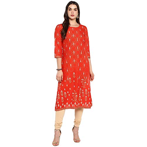 Image of BIBA Women's Cotton Straight Kurta