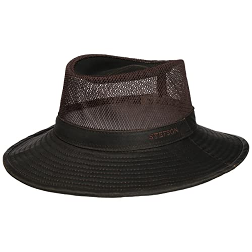 Stetson Vented Crown Cloth Hat Men Dark Brown 7 1/4-7 3/8