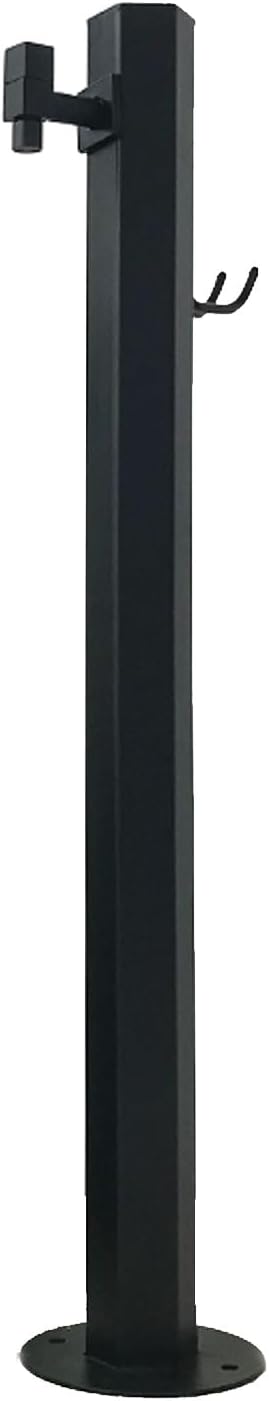 Freestanding Black Garden Water Column with Faucet - Outdoor Antifreeze Hydrant Dispenser & Fountain, Hose Stand for Efficient Irrigation Solutions