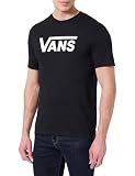 Vans Classic Drop V SS Crew tee-b T-Shirt, Negro/Blanco, M Hombre