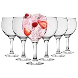 Rink Drink 6 Piece Copa de Balon Gin Glass Set – Large Spanish Style Balloon Glasses for Gin and Tonic – 645ml Image