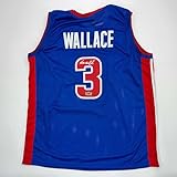 Facsimile Autographed Ben Wallace Detroit Blue Reprint Laser Auto Basketball Jersey Size Men's XL