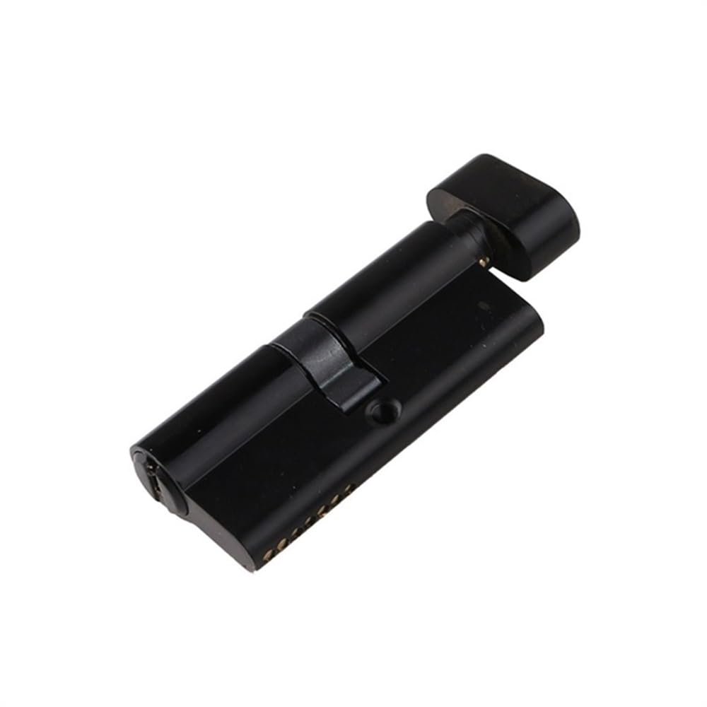 YUCHUANGYE Lock Cylinders All Brass Black Cylinder Lock Door Window Security 70 80 90 100mm Cylinder Living Room Lock Handle Customized Brass Key Barrel Lock(80mm)