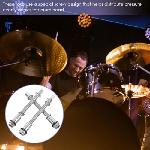 VICASKY 6pcs Drum Set Hardware Tension Rods Screws Replacement Parts Drum Screw Accessories Performance Easy Installation miniatura 5