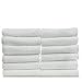 Luxury Hotel Towel 100% Genuine Turkish Cotton Towel Set (Wash Cloth - Set of 12, White)