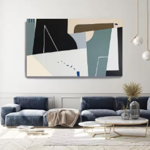 Art mural abstrait aux lignes colorées avec toile de décoration de chambre 70x90cm
