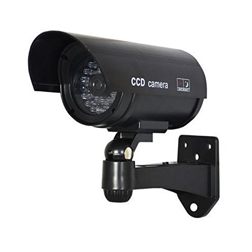 Etopars Black Fake Dummy Security CCTV Camera Waterproof IR LED