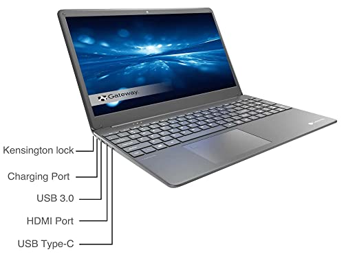 Gateway 15.6 Fhd Ultra Slim Notebook In Grey Intel I3-1115G4 Up To 3.1Ghz 4Gb Ddr4 128Gb Ssd Tuned By Thx Audio Hdmi Cortana Webcam W11 #TOP3