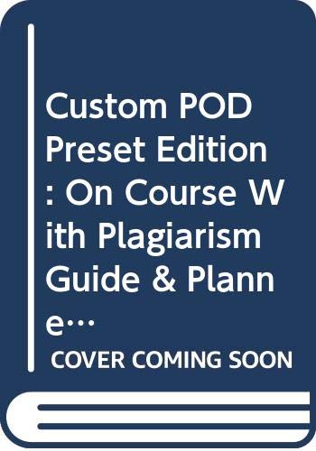 Custom POD Preset Edition: On Course With Plagi... 0618958134 Book Cover