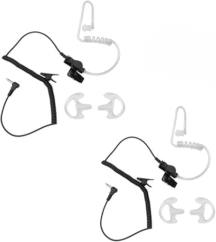 Miniatura 8 de 0.138 in 1 pin escucha solo vigilancia acústico encubierto tubo de aire auricular de radio policía auriculares + auriculares de repuesto medianos