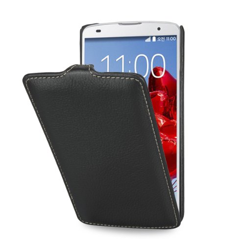 StilGut UltraSlim, Funda exclusíva en Piel auténtica para el LG G Pro 2, Negro