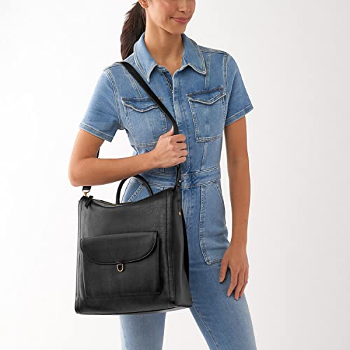 Image of Fossil Women's Parker Leather Convertible Backpack Purse Handbag for Women