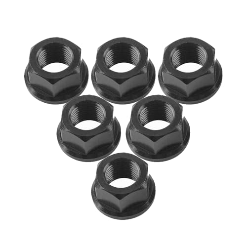 6 Stück M10 x 1,0 Befestigungsmuttern for die hintere Kettenradflanschabdeckung zur Nachrüstung for Ducati V4 V2 Panigale 955 1199 1199S 1299 1299S 2013-2024(Black)
