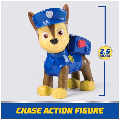 Paw Patrol - Pat Patrouille - Véhicule Figurine Chase - Voiture Figurine À Collectionner - Pat Patrouille Véhicule - Plastique Recyclé - Voiture Enfant - Jouet Enfant 3 Ans Et +