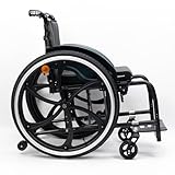 NRNQMTFZ Faltbar Leicht Rollstuhl mit Aluminiumrahmen,.Sportrollstuhl,selbstfahrend, Transportrollstuhl, Schnellverschluss, manuelle Bremse, Aufbewahrungstasche(A,Seat width 42cm/16.5in)