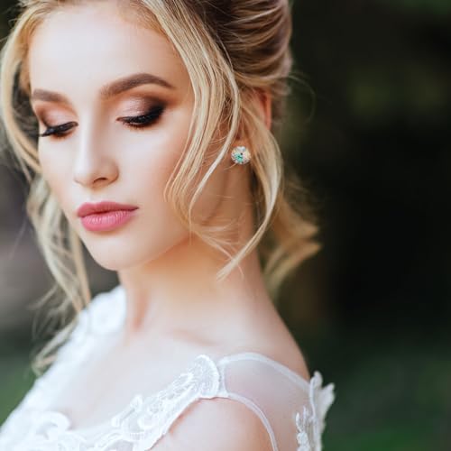 PammyJ Bridal Earrings | 15mm Crystal Round Earrings4