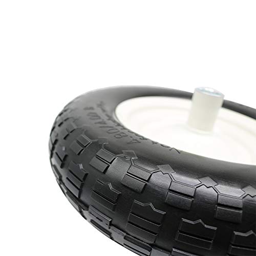 BAIVE BW 4.80/4.00-8\" Solid Wheelbarrow Tire Non-Slip Flat Free Wheel with 6\" Iron Hub, 5/8\" Bearings(Comb Stripe-B) - Thumbnail 6