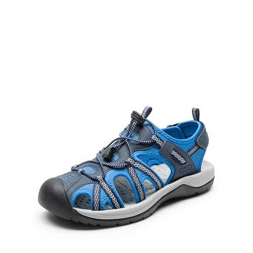 DREAM PAIRS Men's Sandals Hiking Water Sport Athletic Beach Outdoor Comfortable Casual Closed Toe Summer Sandal Shoes 7.5 Navy