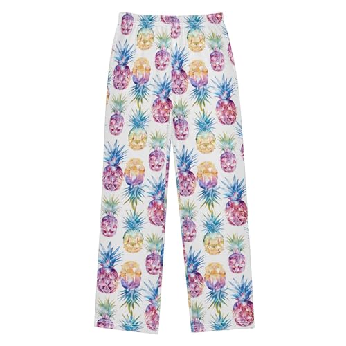 Pajama Pants Colorful Pineapples PJ Bottoms Sleepwear Lounge Sleep Pant with Pockets