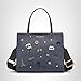 KARL LAGERFELD Women's Maybelle Pins Satchel, Denim, One Size